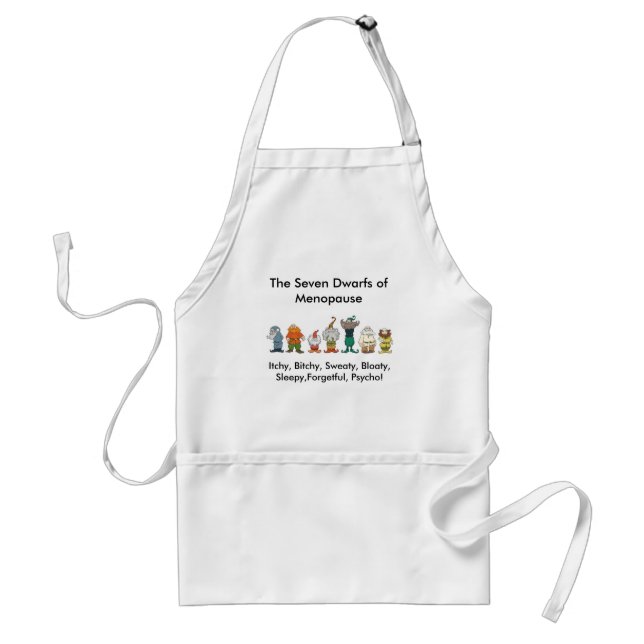 7 Dwarfs of Menopause Apron (Front)