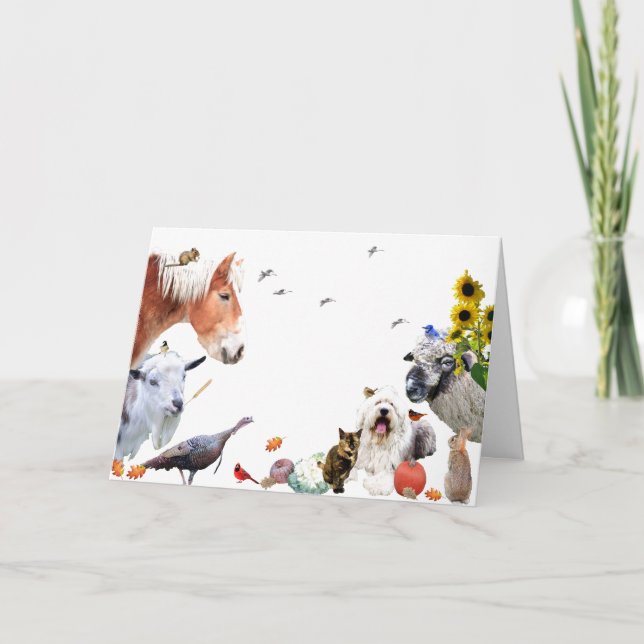 #7 Enjoy the abundance of earth:HappyThanksgiving  Holiday Card (Front)