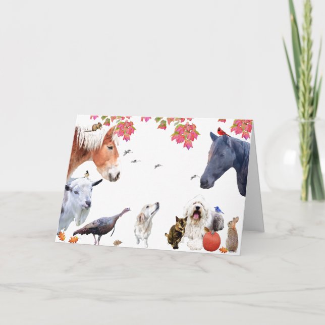 #7 Enjoy the abundance of earth:HappyThanksgiving  Holiday Card (Front)