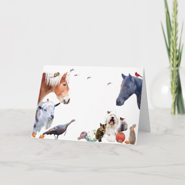 #7 Enjoy the abundance of earth:HappyThanksgiving  Holiday Card (Front)