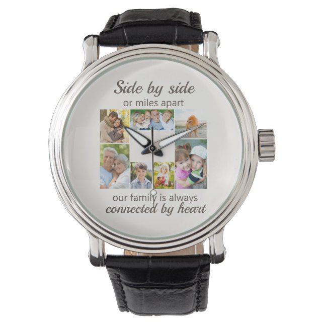 7 Family Photo Collage Connected by Heart Watch (Front)