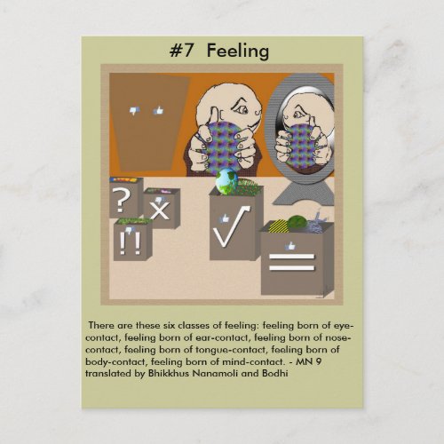 7 Feelings _  from Dependent Arising Invitation Postcard