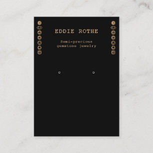 7 Gold Chakra Spiritual Earring Jewelry Display Business Card