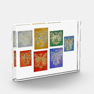 7 Guardian Angels Art Paperweight Acrylic Award