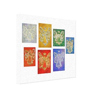 7 Guardian Angels Art Wrapped Canvas Painting