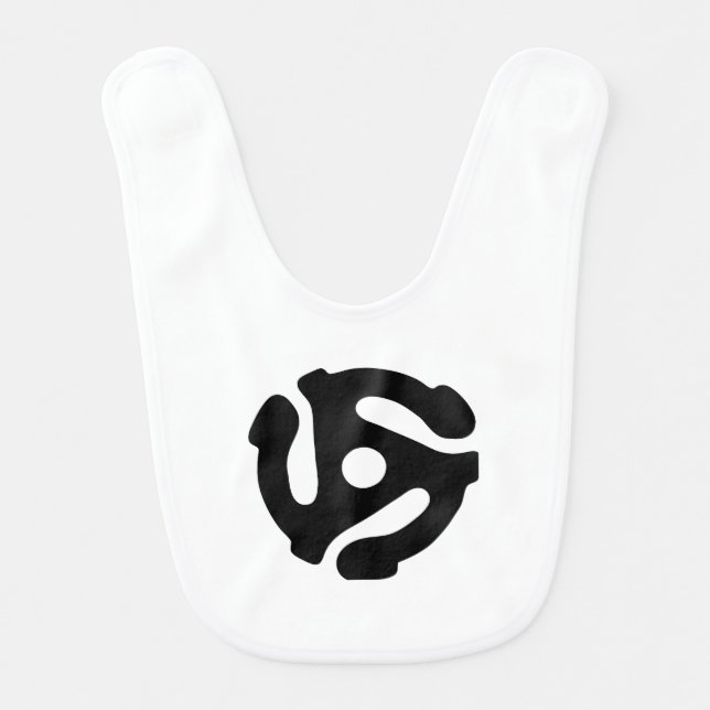 7 inch 45 rpm vinyl adapter insert spindle spider baby bib (Front)