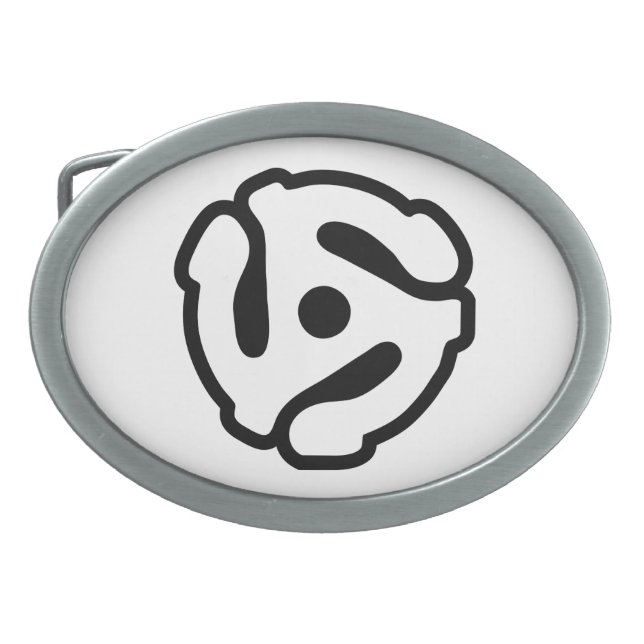 7 inch 45 rpm vinyl adapter insert spindle spider belt buckle (Front)