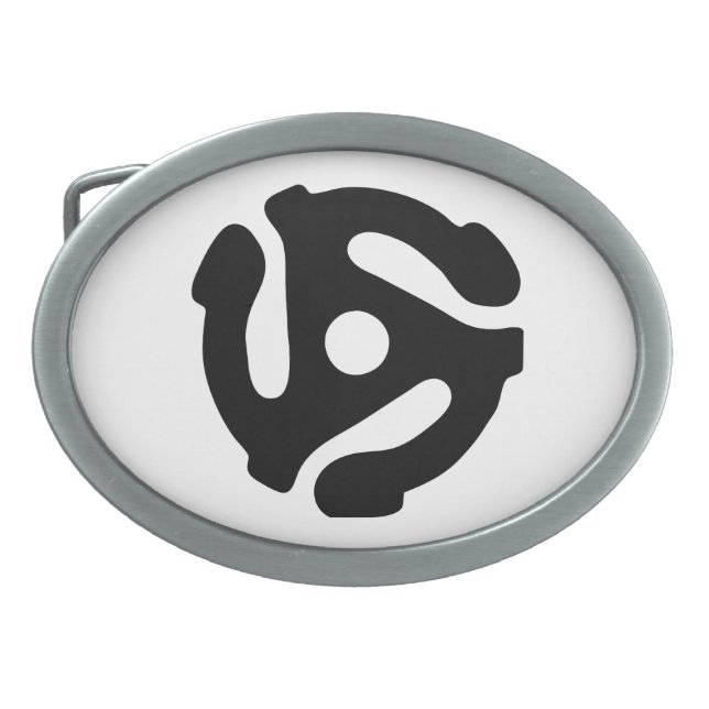 7 inch 45 rpm vinyl adapter insert spindle spider belt buckle (Front)