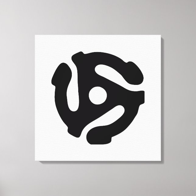 7 inch 45 rpm vinyl adapter insert spindle spider canvas print (Front)