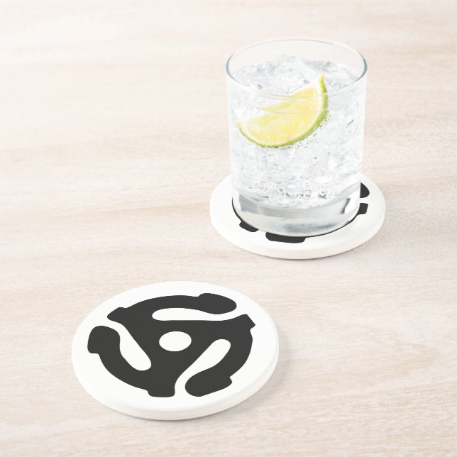 7 inch 45 rpm vinyl adapter insert spindle spider coaster (Side)