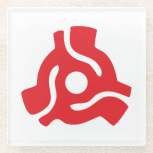 7 inch 45 rpm vinyl adapter insert spindle spider glass coaster