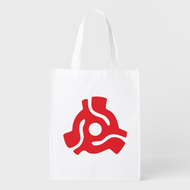7 inch 45 rpm vinyl adapter insert spindle spider grocery bag (Front)