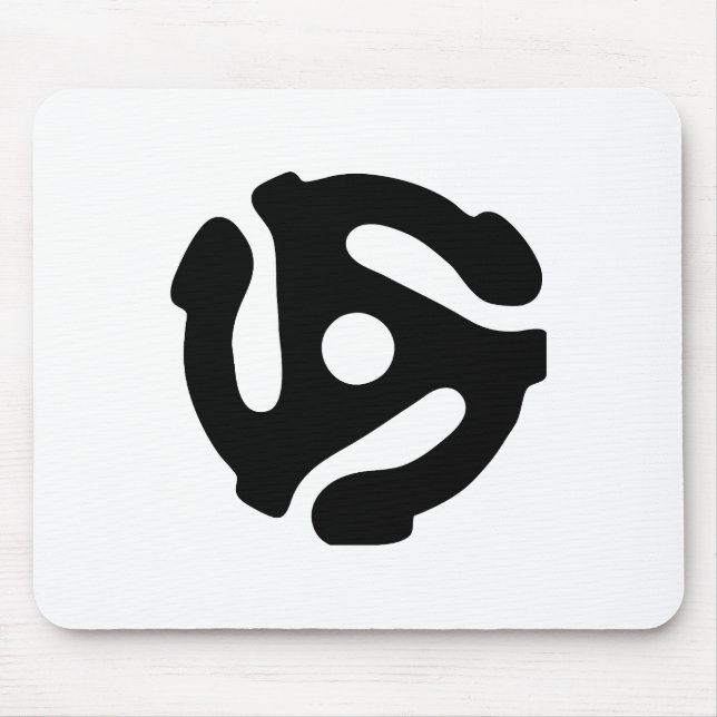7 inch 45 rpm vinyl adapter insert spindle spider mouse pad (Front)