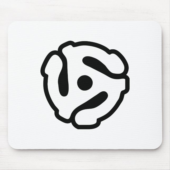 7 inch 45 rpm vinyl adapter insert spindle spider mouse pad (Front)