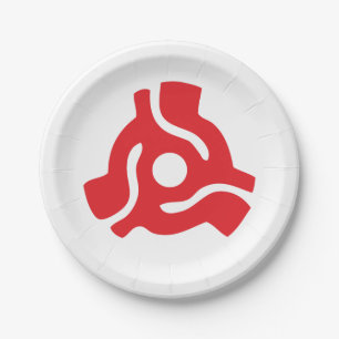 7 inch 45 rpm vinyl adapter insert spindle spider paper plates