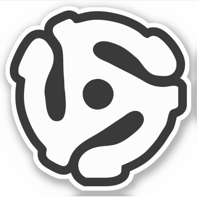 7 inch 45 rpm vinyl adapter insert spindle spider sticker (Front)