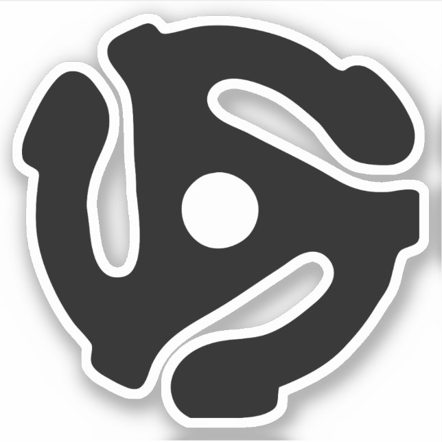 7 inch 45 rpm vinyl adapter insert spindle spider sticker (Front)