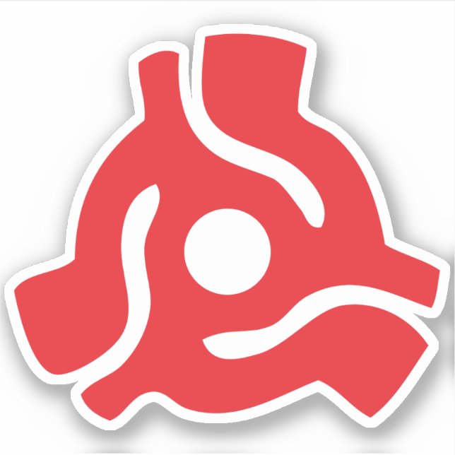 7 inch 45 rpm vinyl adapter insert spindle spider sticker (Front)