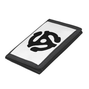 7 inch 45 rpm vinyl adapter insert spindle spider tri-fold wallet