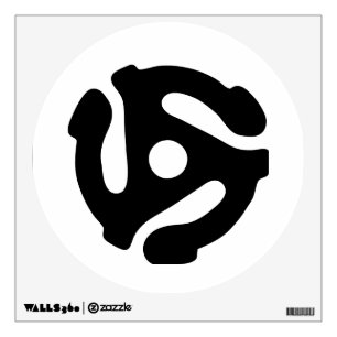 7 inch 45 rpm vinyl adapter insert spindle spider wall decal