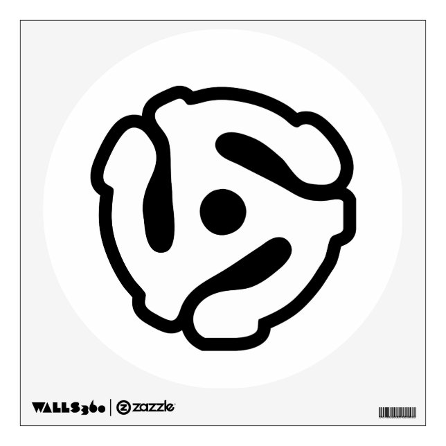 7 inch 45 rpm vinyl adapter insert spindle spider wall decal (Front)