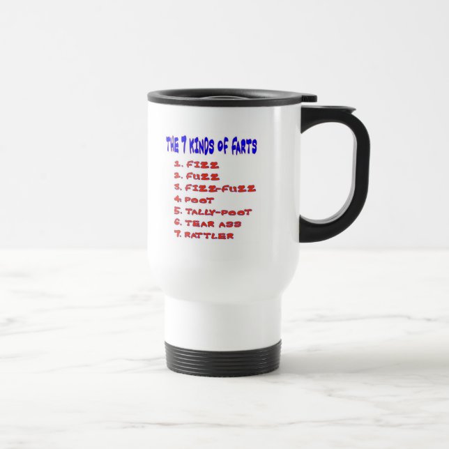 7 KINDS OF FARTS TRAVEL MUG (Right)