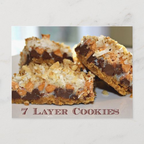 7 Layer Cookies Recipe Card