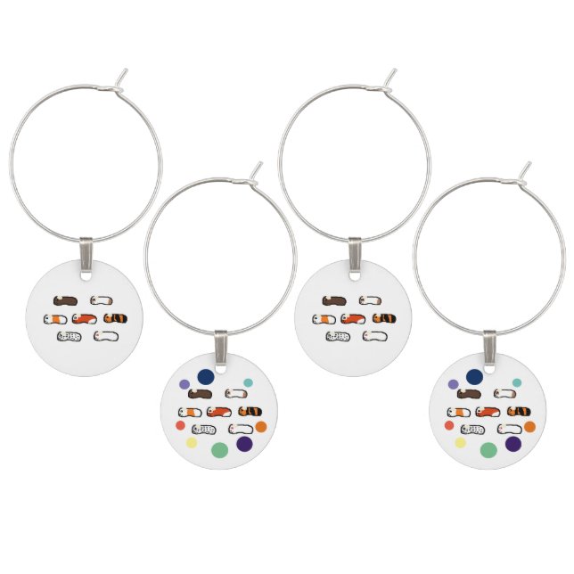 7 Little Guinea Pigs Wine Charm (Staggered)