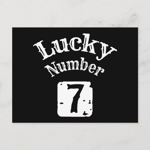 7 _ Lucky Number 7 Luck Postcard