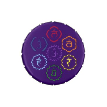 7 Main Chakras in a Circle Candy Tin