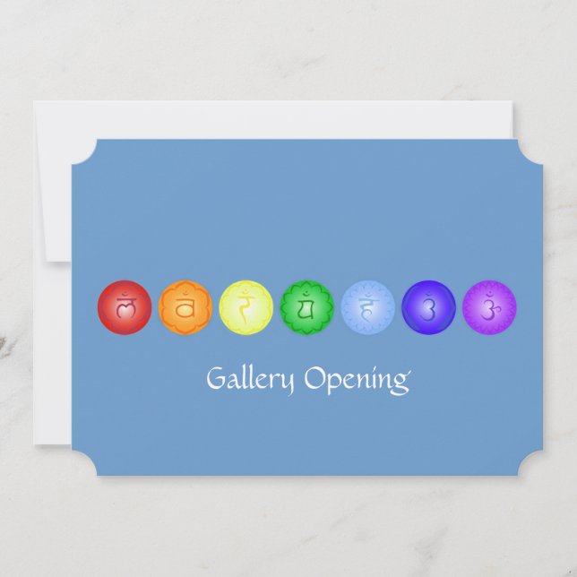 7 Main Chakras in a Circle Invitation (Front)