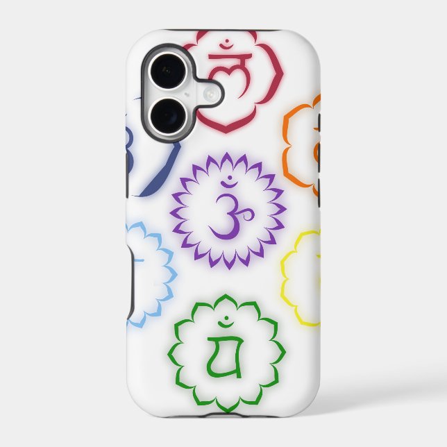 7 Main Chakras in a Circle Iphone Case (Back)