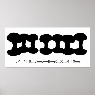 7 Mushrooms-Poster Poster