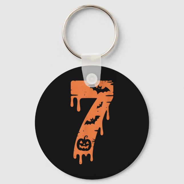 7 Number Meme 67 Six Seven Halloween  Keychain (Front)