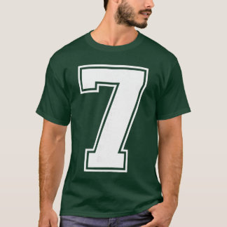 7 Number Seven Team Sports Graphic Varsity Matchin T-Shirt