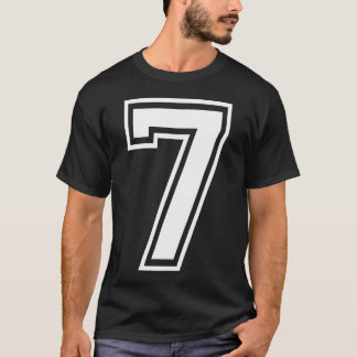 7 Number Seven Team Sports Matching T-Shirt