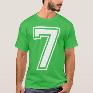 7 Number Seveneam Sports Design Matching Varsity g T-Shirt