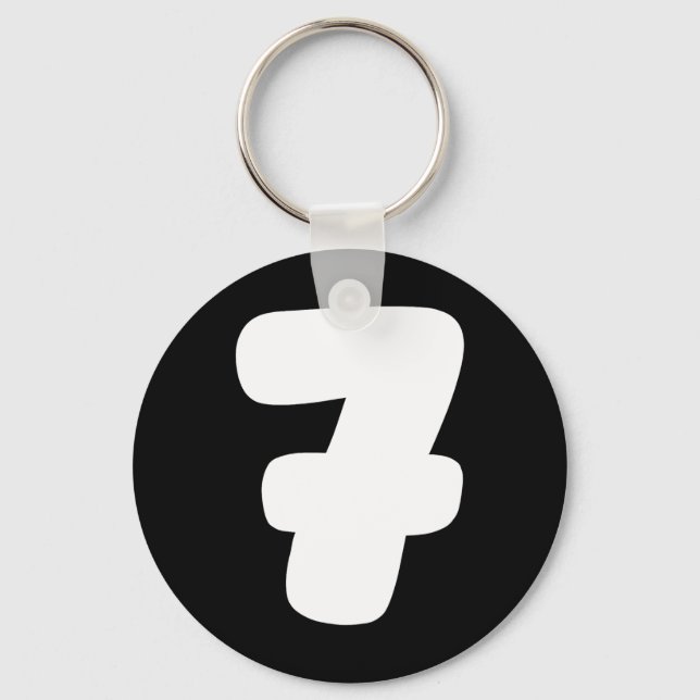 7 Number Six Seven 67 Gen Alpha Slang T Funny Meme Keychain (Front)