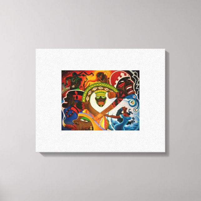 7 Orishas Wall Canvas Print (Front)
