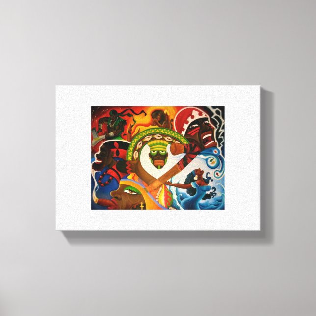 7 Orishas Wall Canvas Print (Front)