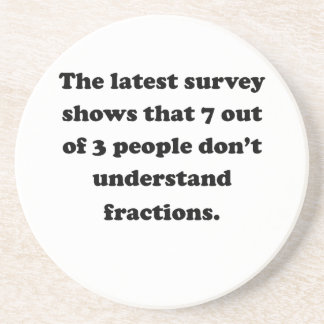 7 Out Of 3 People Sandstone Coaster