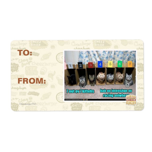7 out ov 7 kittehs label (Front)