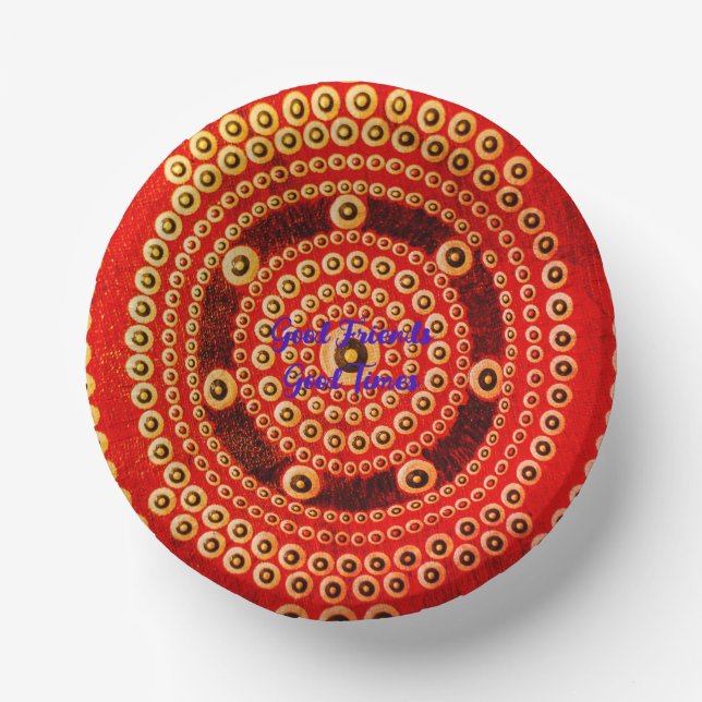 7" Paper Bowl, Good Friends, Good Times Bowls (Front)