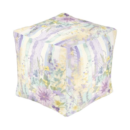 *~* 7 Pastel Floral Pattern Ethereal  Folwers Pouf