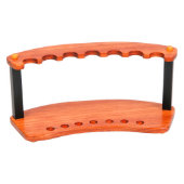 7 Pen Display Stand Bubinga Exotic Hardwood (Front)