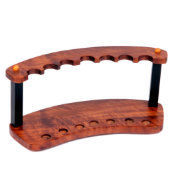 7 Pen Upright Stand Walnut Exotic Hardwood (Front)