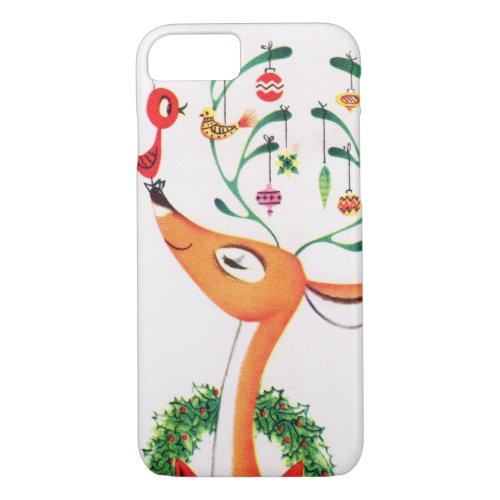 7 phone case Vintage retro reindeer Christmas