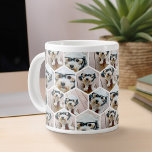 7 Photo Collage - funky hexagon pattern Giant Coffee Mug<br><div class="desc">Square photos work best with this template. Add your favorite pics to this fun template. You can use square photos or any photos for this grid.</div>