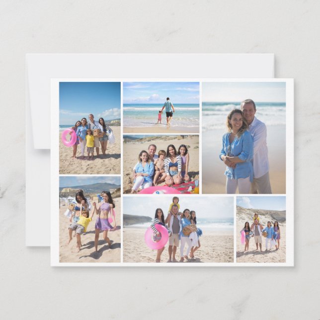 7 Photo collage template personalized card (Front)