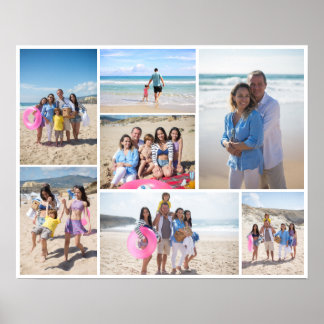7 Photo collage template personalized Poster